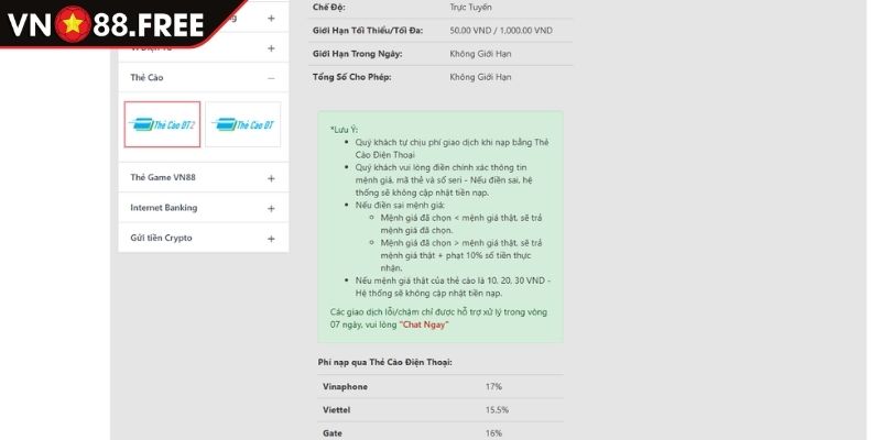 Phương thức thẻ card điện thoại